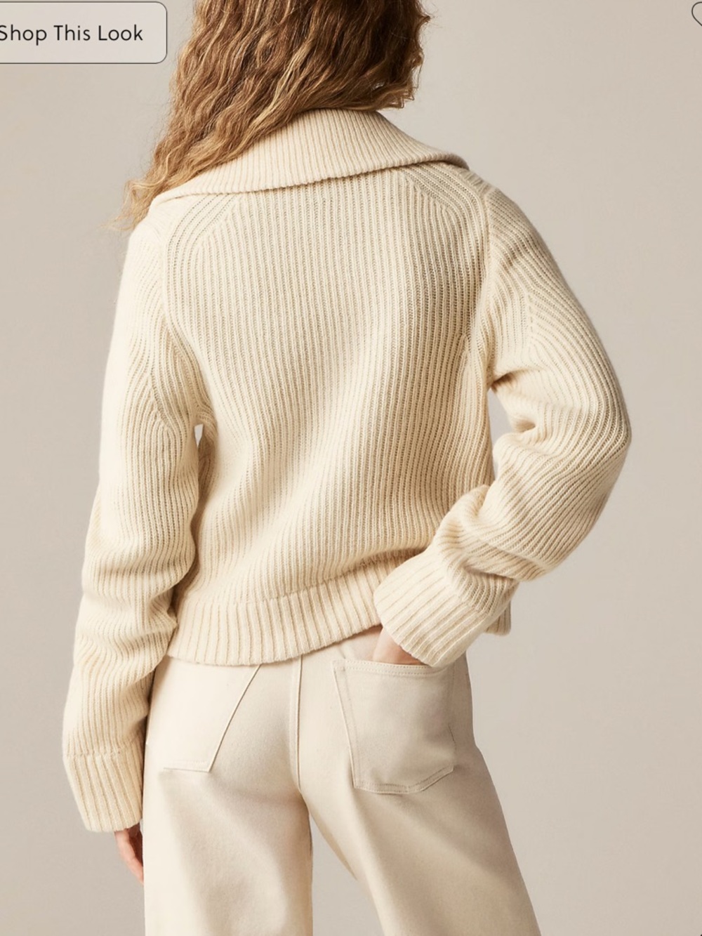 J.Crew Collared full-zip sweater in merino wool - Picture 3 of 7